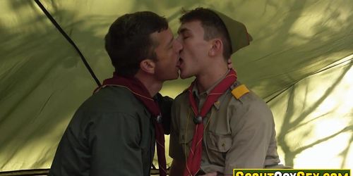 Scoutmaster hungry for soft, smooth flesh in form of a boyscout