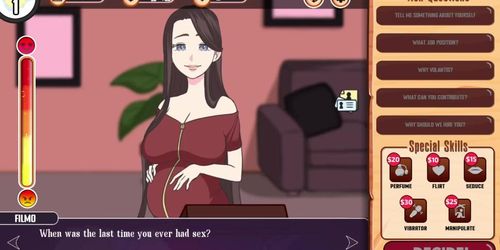 HR- FUCKING A PREGNANT APPLICANT (Visual_Novel )