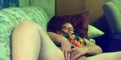 Redhead BBW Masturbates for Webcam