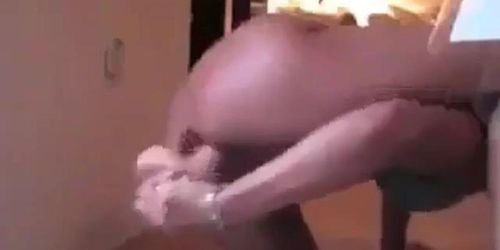 Big Tits Riding Huge Dildo on Webcam