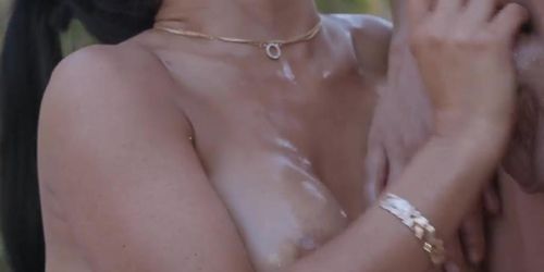 Fake Boobs Hottie Valentina Ricci Sunbathes And Takes A Dick By The Pool Couples Fucking