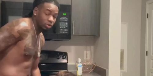 Big Ass Ebony Gets Fucked In The Kitchen