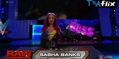 Sasha Banks Butt,  Breasts Scene  in Wwe Monday Night Raw