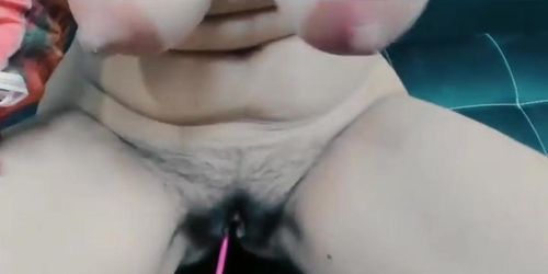 Sexy Video of My Wife with Big Nipples and Hairy Pussy