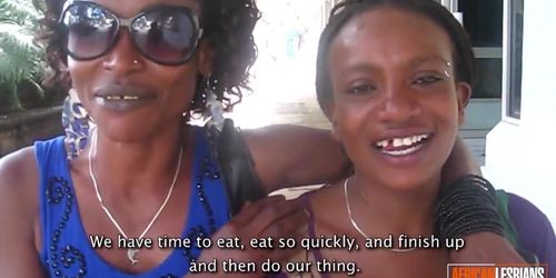 Beautiful Young African Lesbians Make Passionate Love