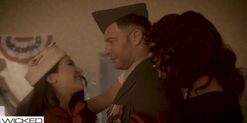 Wicked - Celebrate The 1940's With Jane Wilde & Alexis Tae Getting Fucked By A Soldier (Seth Gamble, Alexis Jane, Mary Jane Wilde)