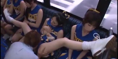 Japanese Cheer Squad Nymphos Bus Orgy (Azumi Miz)