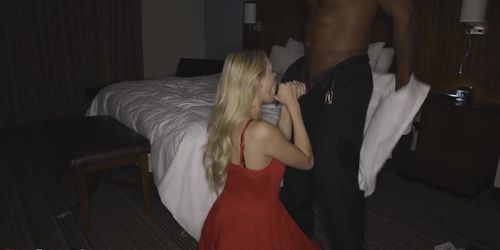 Amber Moore Slips Off Her Dress And Ring For BBC (Little butt, Pretty Little)