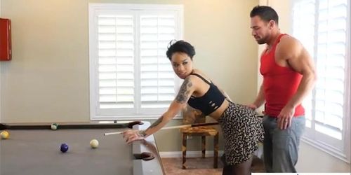 Honey Gold Fucking In The Pool Table With Her Natural Boobs - Juliana Grandi (Johnni Black, Johnny Black, Perfect_Stroke )