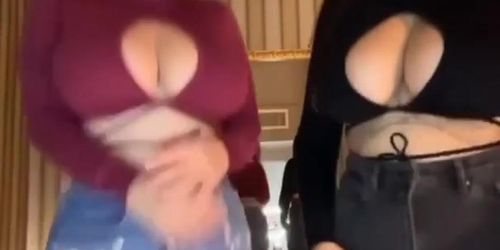 Busty Babe bouncing big  tits