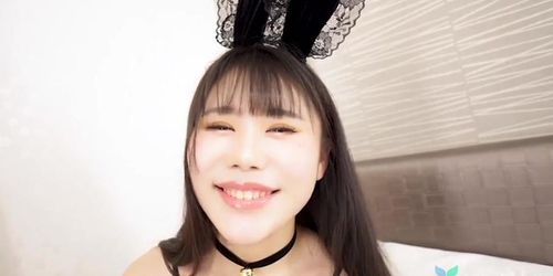 Sexy Bunny Kei Muto Came To Suck Our Cock Today