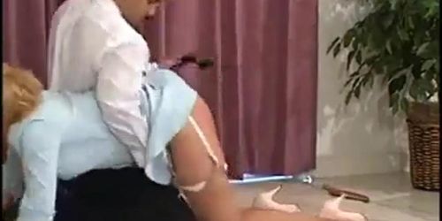 Blonde ass gets a good spanking 2