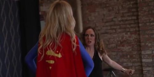 Superheroine Supergirl Battles and Is Defeated by Sinstra