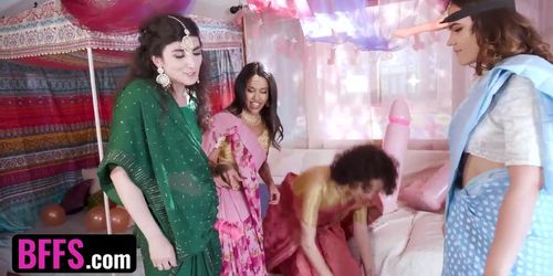 TeamSkeet Feature Movie - Indian Bachelorette Party Turns Into Stripper Fuck-Fest!