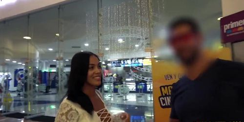 Latina Mall Cutie Public Pick Up And Messy Facial