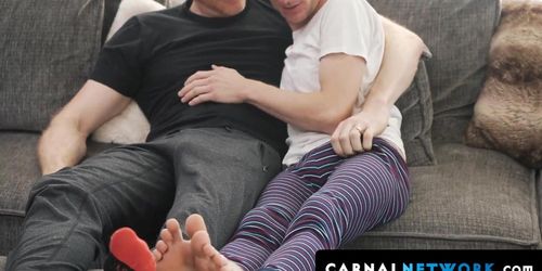 Joshua Oaks and Legrand Wolf lustfully groped and stroked one anothers cocks