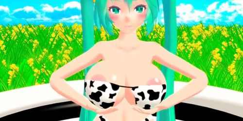 Cow Miku breast expansion