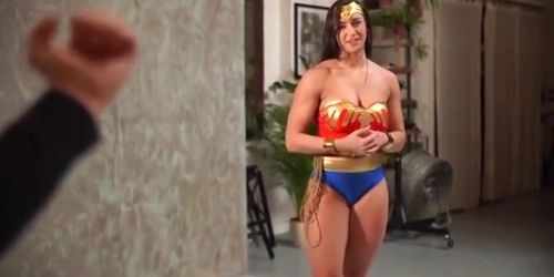 Superheroine Wonder Woman Does Battle with Gang of Thieves