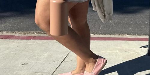 young college shortie with dirty soles sandals with bonuses