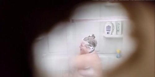 See Fat Grandma C.K. take a bath and shower. 2-4-2018