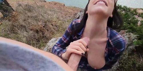 outdoor blowjob