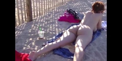 Exhibitionist Spouse #43 Part 3 - Huge Tits Wife Flashing Nude Beach Peeping Tom Ejaculates & Finishes In Front Of Lana And Her 