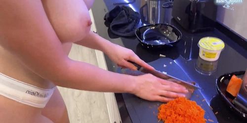 Passionate Fucking With Gorgeous Busty Housewife In The Kitchen