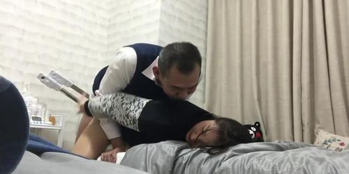 Boss fucked employees at massage outlet
