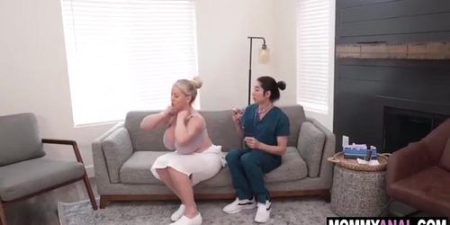 Experienced Doctor Alura Jenson Shows Young Student Rectal Exam Techniques