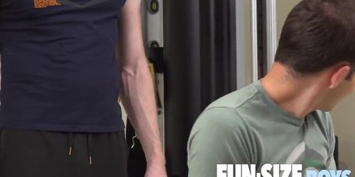 FunSizeBoys - Tall hung gym daddy breeds horny tiny bottom partner