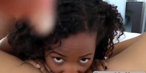 Ebony Girl Ivy Sherwood Sits On Keisha Grey Face