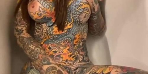 Onlyfans Big Boobs Masturbation Tattoo Bath