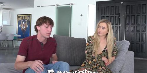 MyVeryFirstTime Blonde step sis Dakota Bleu first time camera fuck