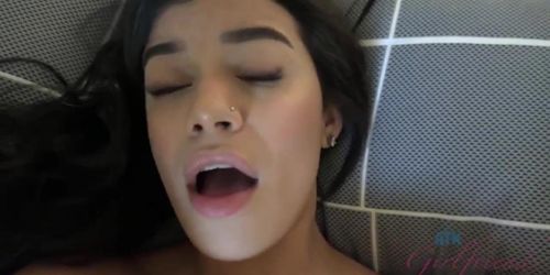 Busty Latina Facial