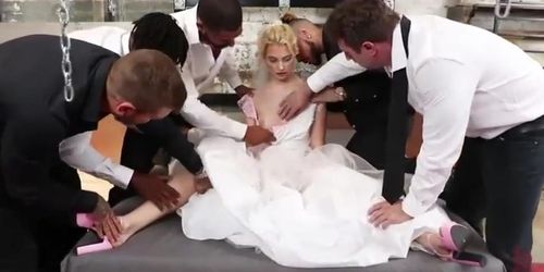 Pale Blonde Bride: Anal, Hardcore, & Bondage Gangbang (Chloe Couture)