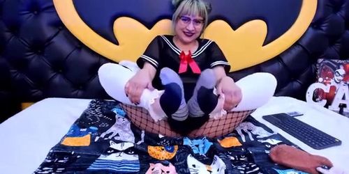 Solo Cat Circus Wearing Fishnet Lingerie Foot Fetish Video