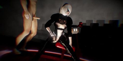 YoRHa 2B Sex Robot in BDSM sex Show | nier hentai Automata Porn Parody