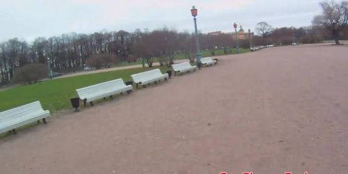 Pickedup eurobabe POV fucked in public