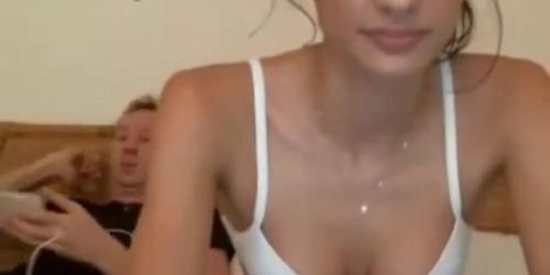 Webcam couple does it all live