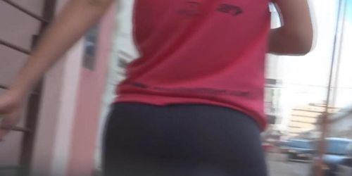 black tight spandex big round ass