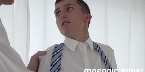MasonicBoys - Holy DILF pounds Mormon Boy with his huge dick!