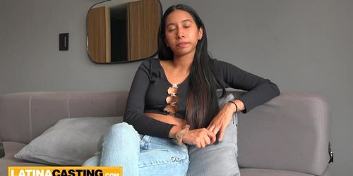 Extremely Tight Amateur 18Yo Latina Pounded Rough In Fake Casting