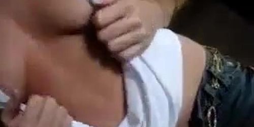 megan qt - teasing boobs
