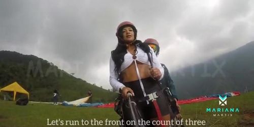Top Ebony Actress Mariana Martix Gets Naked while Paragliding & Masturbating