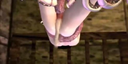 3d anime cutie caught and hot drilled by tentacles dick