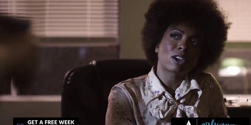 Girlsway - Detective Misty Stone Has Rough Sex With Her Colleague On Their Desk At The Police Station (Cali Caliente)