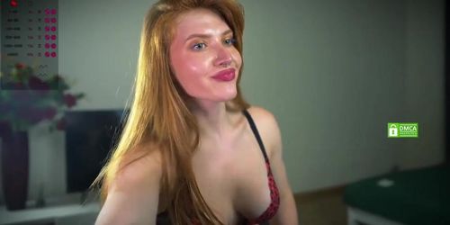 Redhead sexy in latex
