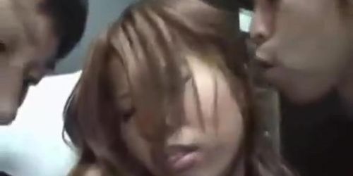 Asian porn in the elevator cum