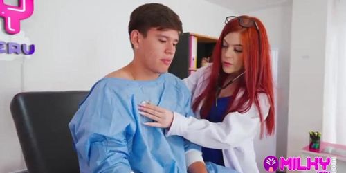 Ex-pornstar turned doctor can't resist patients, especially with big boobs and booty (Gabriel X)