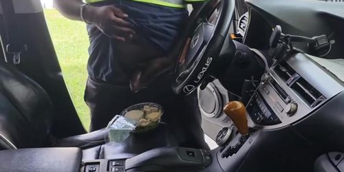 Woman Catches Delivery Man Masturbating on Her Caesar Salad in the Car!